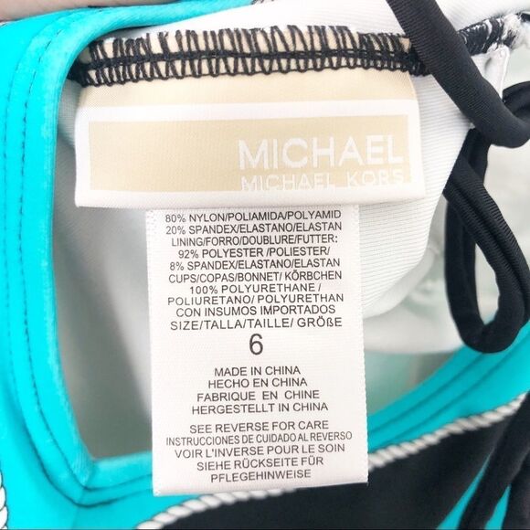 MICHAEL KORS | V Design One Piece Swimsuit Size 6 - Picture 5 of 7